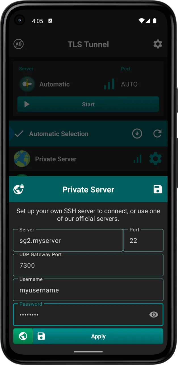 TLS Tunnel app screenshot 5