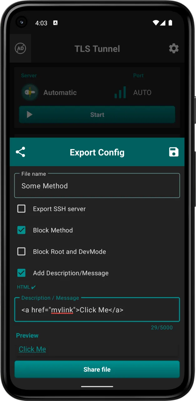TLS Tunnel app screenshot 7