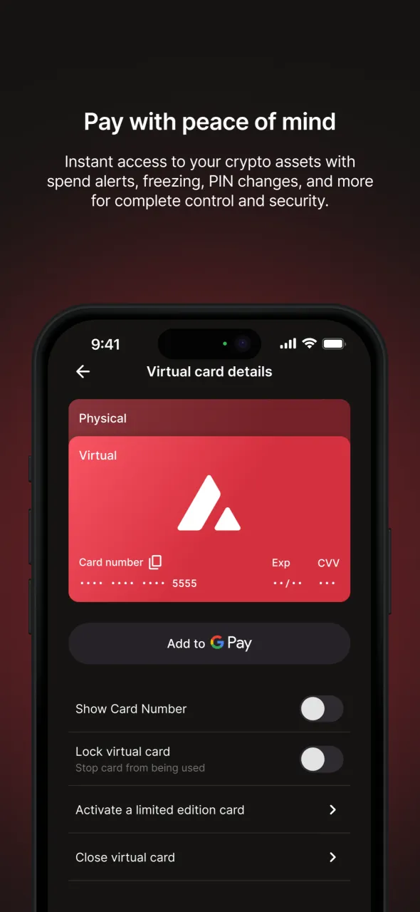Avalanche Card preview screenshot 3