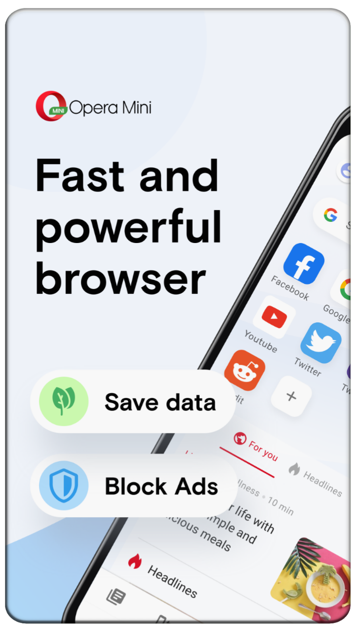 Opera Mini app screenshot 1