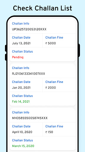 RTO Vehicle Information Screenshot 3