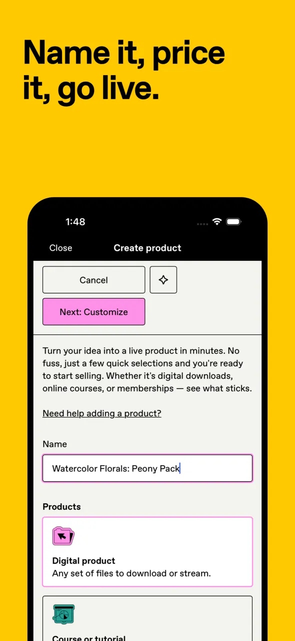 Gumroad screenshot 2