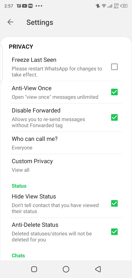 WhatsApp Delta Screenshot 3