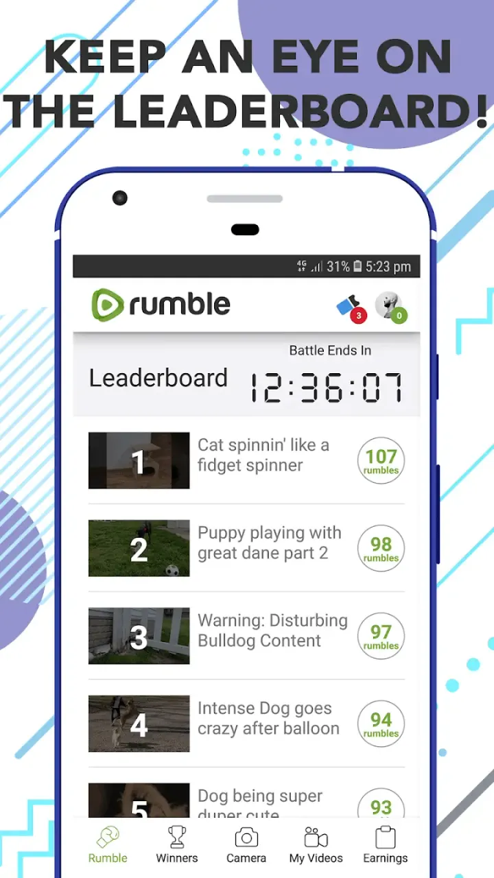 Rumble app screenshot 3