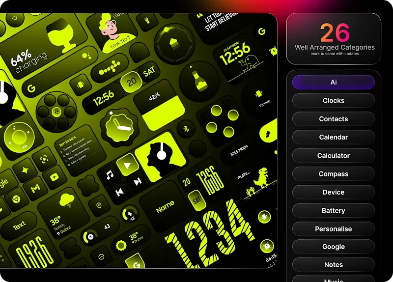 Glass Widgets Pro app preview 5