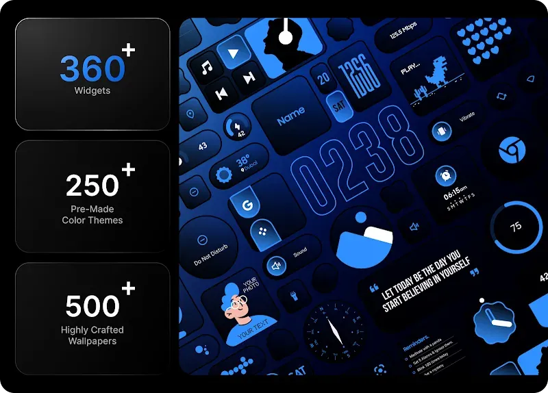 Glass Widgets Pro app preview 4